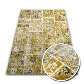 dywan-miekki-160x230-cm-new-idea-3859gb11-zolty-gesty-krotki-wlos