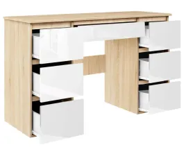 konosola-nowoczesne-biurko-do-pokoju-pracowni-szuflady-sonoma-fronty-polysk