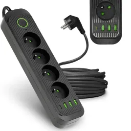 przedluzacz-4-gniazda-5m-listwa-zasilajaca-czarny-4x-usb-z-wlacznikiem