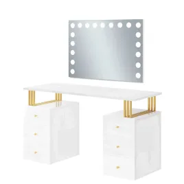 toaletka-kosmetyczna-klara-6s-bialy-polysk-lustro-visage-oswietlenie-led