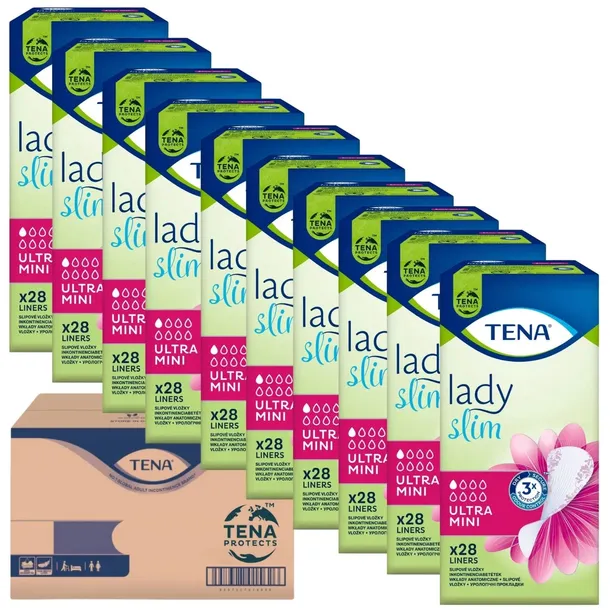 WIELOPAK 10opx28szt TENA LADY SLIM ULTRA MINI wkładki dla kobiet chłonne