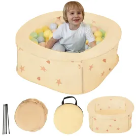 selonis-nk-200x-namiot-kojec-dla-dzieci-skladany-bezowy-100-pileczek