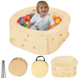 selonis-nk-200x-namiot-kojec-dla-dzieci-skladany-bezowy-100-pileczek