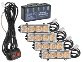 lampki-ostrzegawcze-led-12-24v-16w-zestaw-4-szt-z-kontrolerem-i-pilotem