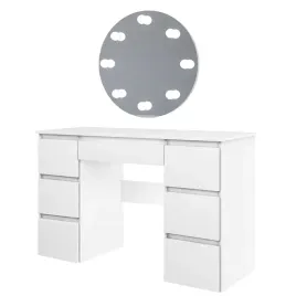 toaletka-kosmetyczna-megan-b3-biala-mat-z-okraglym-lustrem-8-zarowek-led