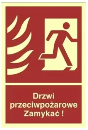 znak-bb014-drzwi-przeciwpozarowe-zamykac-kierunek-w-prawo-folia-swiecaca