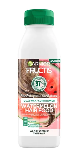 Garnier Fructis Odżywka Do Włosów Cienkich Z Ekstraktem Z Arbuza Naturalna