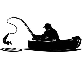 naklejka-nalepka-wedkarz-w-lodce-kolor-czarny