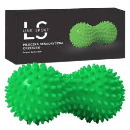pilka-sensoryczna-peanut-spiky-ball-orzeszek-line-sport-16-x-7-cm