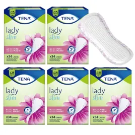zestaw-5x34szt-tena-lady-slim-wkladki-dla-kobiet-nietrzymanie-moczu-chlonne