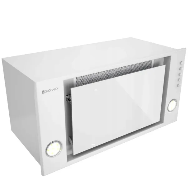 OKAP KUCHENNY DO ZABUDOWY PODSZAFKOWY 60cm Globalo Desolero BIAŁY SZKŁO LED