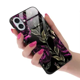 etui-do-iphone-16-plus-obudowa-glass-szklane-kwiatowe-flower-kwiaty-wzory