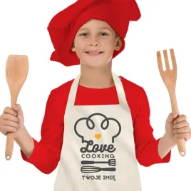 bezowy-fartuszek-kuchenny-dla-dzieci-love-cooking-imie-mix-wzorow