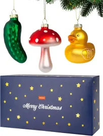 swiateczne-bombki-choinkowe-ozdoby-dekoracje-ogorek-grzyb-kaczka-zestaw