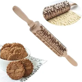 drewniany-walek-do-ciasta-swiateczny-wzor-ciastka-pieczenie-boze-narodzenie