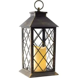 lampion-led-swiecznik-czarny-loft-tutumi