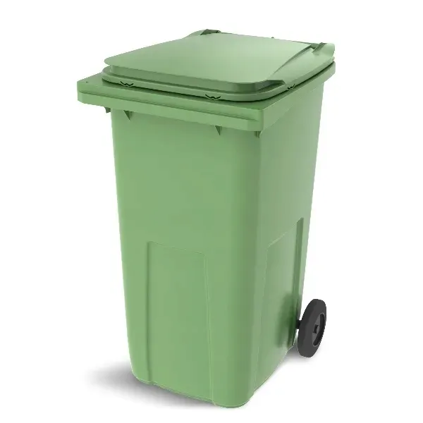 Pojemnik, kubeł, kontener plastik 240l na śmieci odpady zielony kosz