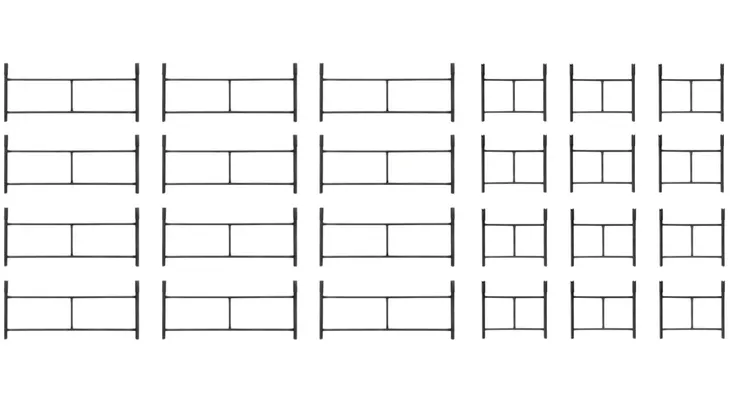 Rusztowanie warszawskie - zestaw 12 szt. rama standard+12 szt. rama połówka