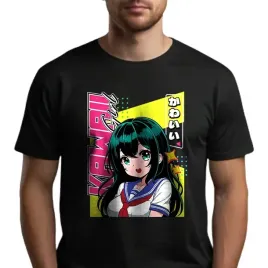 koszulka-czarna-t-shirt-kawai-girl-kawaii-anime-japonskie-wzory-rozmiar-l