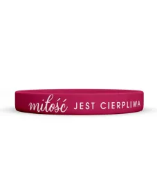 opaska-silikonowa-milosc-jest-cierpliwa-bordo