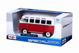 maisto-model-metalowy-autavolkswagen-van-samba-czerwono-bialy
