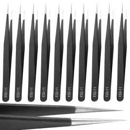 10x-peseta-antymagnetyczna-prosta-esd-11-metalowa-ostra-waska-xxl-zestaw