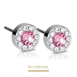 blomdahl-kolczyki-hipoalergiczne-brilliance-halo-crystal-light-rose-6-mm