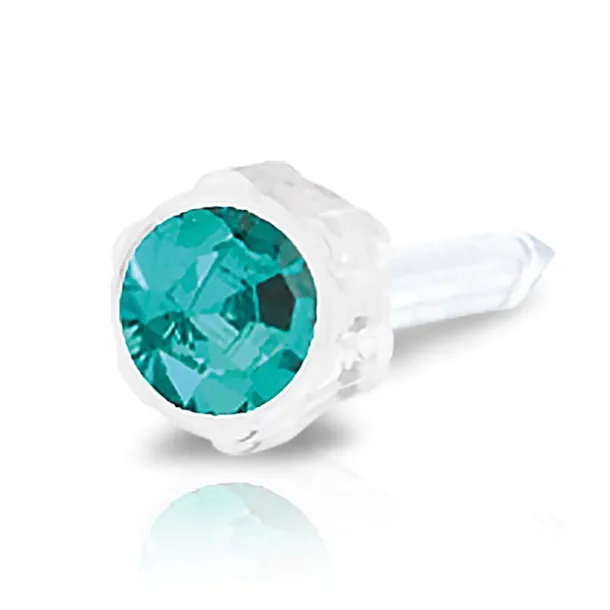 BLOMDAHL BLUE ZIRCON 4 MM – HIPOALERGICZNY KOLCZYK DO PRZEKŁUWANIA USZU