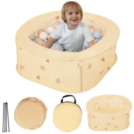 selonis-nk-200x-namiot-kojec-dla-dzieci-skladany-bezowy-100-pileczek