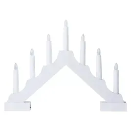 swiecznik-bialy-drewniany-led-29cm-2xaa-ciepla-bie