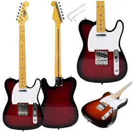 Zdjęcie produktu GITARA ELEKTRYCZNA TELECASTER 4/4 SS 39" PEŁNOWYMIAROWA DO NAUKI GRY