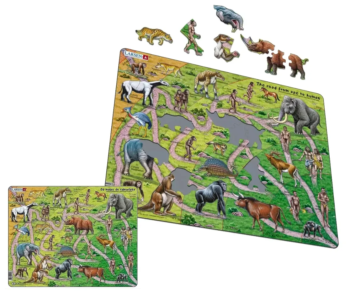puzzle-ukladanka-od-malpy-do-czlowieka-83-elementy-stan-nowy