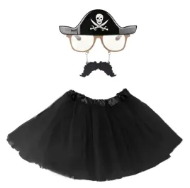 stroj-piratka-okulary-z-wasem-spodniczka-tiulowa-tutu-brazowa