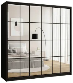 szafa-przesuwna-z-lustrem-200-cm-optica-do-sypialni-z-polkami