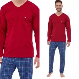 pizama-meska-cornette-122-gordon-xxl-52-czerwony