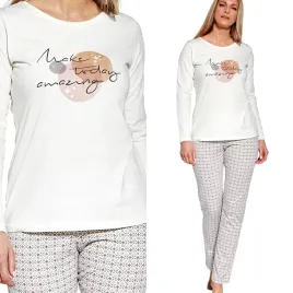 pizama-damska-cornette-today-655-xl-42-ecru