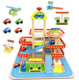 duzy-drewniany-garaz-parking-z-winda-i-akcesoriami-myjnia-stacja-paliw-w075