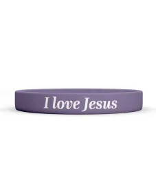 opaska-silikonowa-i-love-jesus-fioletowa