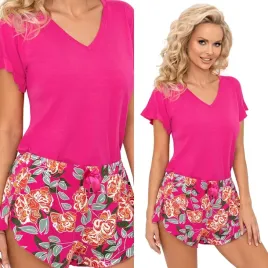 pizama-komplet-donna-floris-1-2-xl-42-amarant