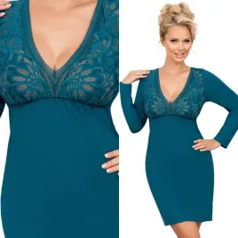 koszula-nocna-donna-silvana-long-l-40-turkusowy