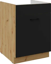 szafka-kuchenna-dolna-modena-60-zl-1s-bb-czarny-mat-dab-artisan
