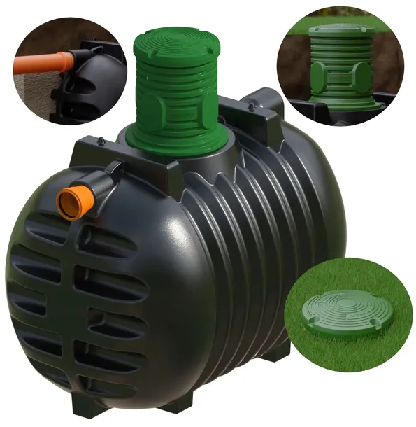 Szambo 3000L Zbiornik Szczelny 3000 RAPTOR z nadstawką 65cm Certyfikat