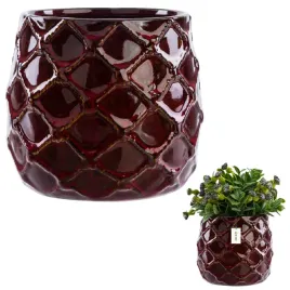 doniczka-oslonka-ceramiczna-ozdobna-struktura-o15cm-h-15-cm-czerwona-polysk