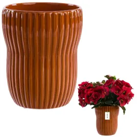 oslonka-doniczka-wazon-ceramiczna-zlobiona-o13-cm-h-16cm-pomaranczowy