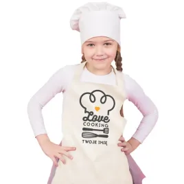 bezowy-fartuszek-kuchenny-dla-dzieci-love-cooking-imie-mix-wzorow