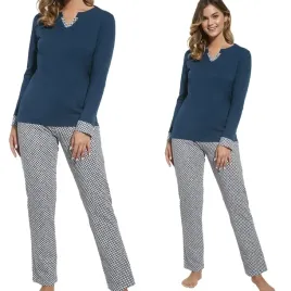 pizama-damska-cornette-731-linda-xxl-44-granat