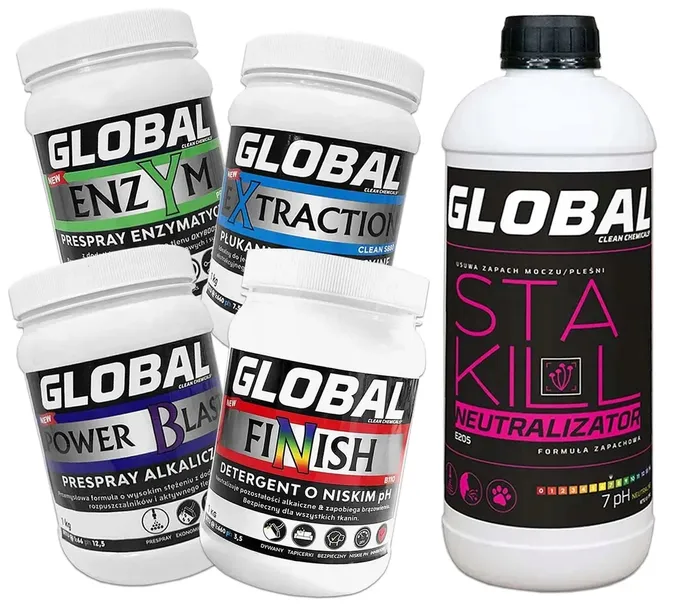GLOBAL Duży zestaw do prania ekstraktycjnego GRATIS enzym pro extraction