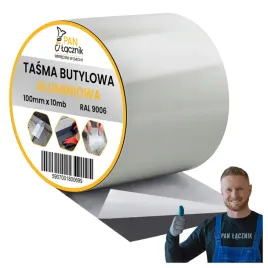 tasma-butylowa-dekarska-aluminium-100mm-10mb-srebrny-ral9006-dachowa