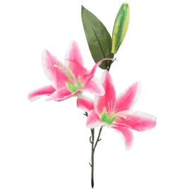 ciemno-rozowa-sztuczna-galazka-z-dwoma-liliami-75cm-sztuczne-kwiaty