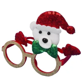 okulary-swiateczne-brokatowe-z-figurka-misia-czerwone-mikolajki